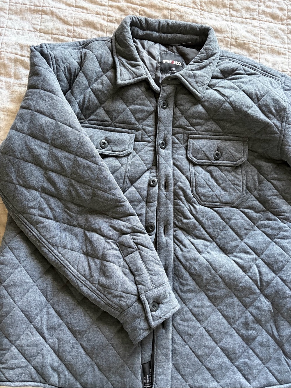 RSQ Quilted Puffer Jacket - Gray